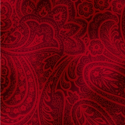 108 WIDE RADIANT PAISLEY BRICK RED